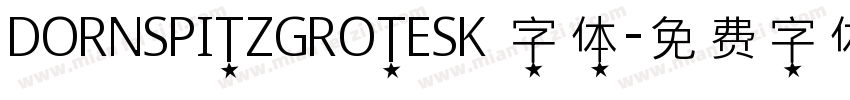 DORNSPITZGROTESK 字体字体转换